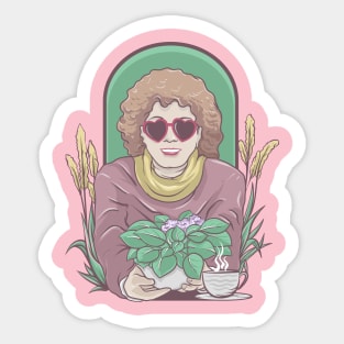 Retro Blonde lady Sticker